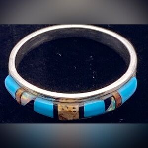 Sterling Silver Ring w/Turquoise Size 7 3/4 New